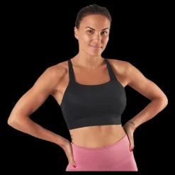 Sale Nike Swoosh Luxe Bra Black Svart
