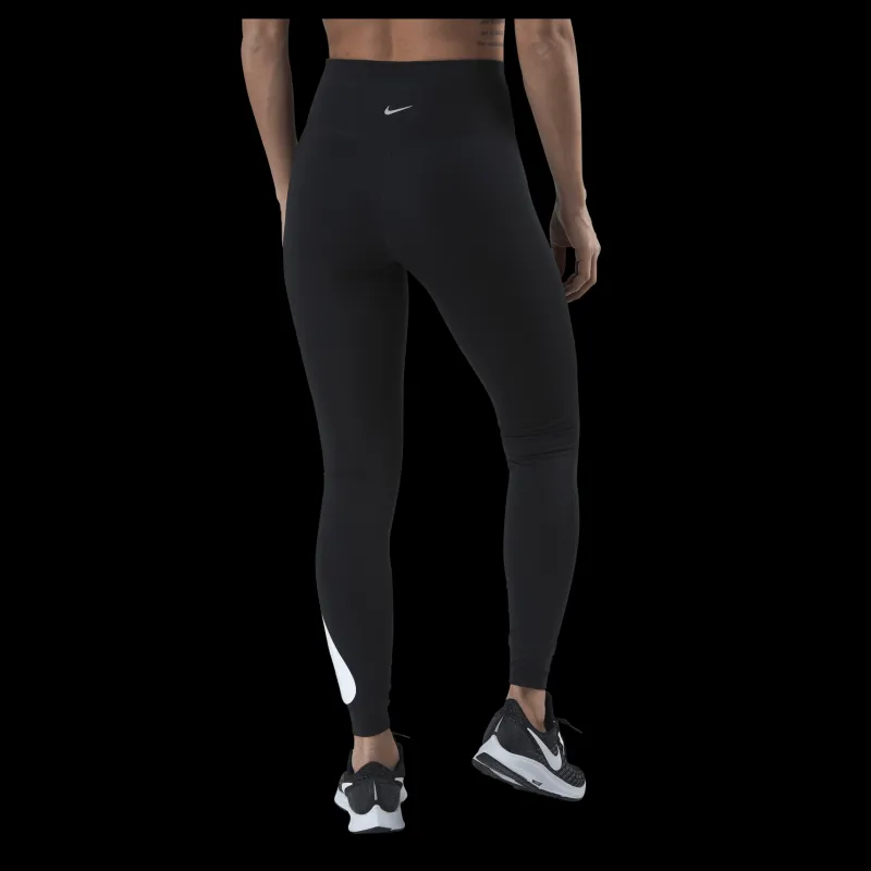 Nike Swoosh Run Tight 7/8 Black/Silver Svart Best