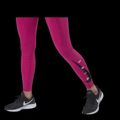 New Nike Swoosh Run Tight 7/8 Silver/Red Rosa