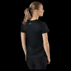 Nike Swoosh Run Top SS Black/Silver Svart Online