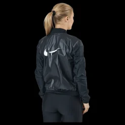 Nike Swoosh Run Women's Running Jacket BLACK/WHITE Svart