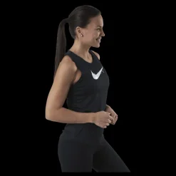 Nike Swoosh Running Tank Black/Silver Svart