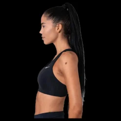 Online Nike Swoosh Women's Medium-Support Non-Padded Sports Bra BLACK/WHITE/WHITE Svart