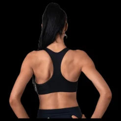 New Nike Swoosh Women's Medium-Support 1-Piece Pad Sports Bra BLACK/WHITE Svart