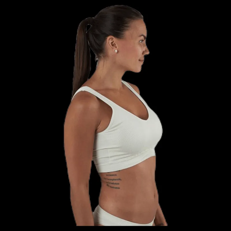 Pieces Symmi Rib Bra Top 2-Pack White Vit Hot