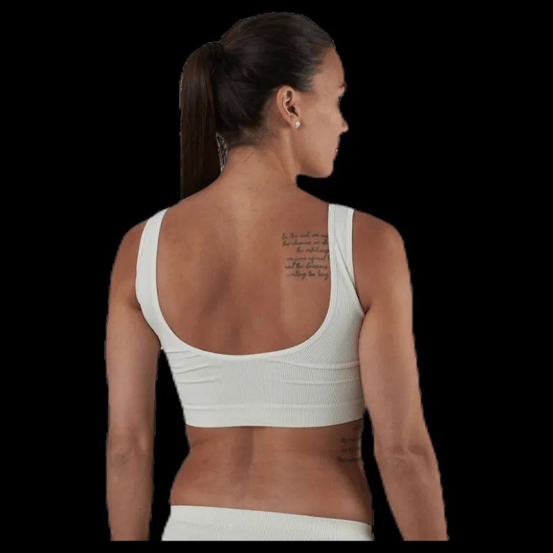 Pieces Symmi Rib Bra Top 2-Pack White Vit Hot