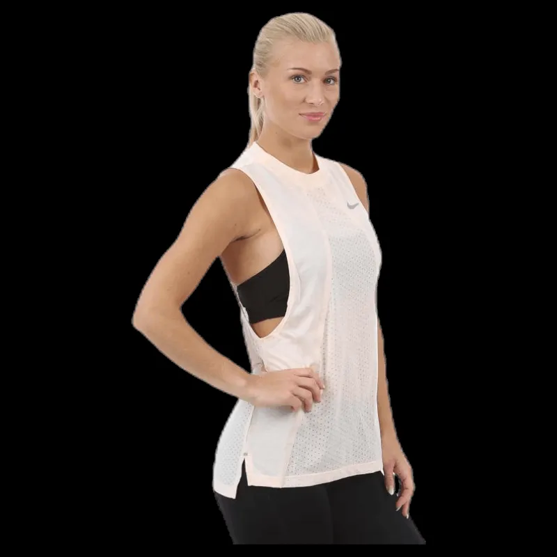 Nike Tailwind Cool Tank Pink/Beige Vit Online