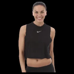 Clearance Nike Tailwind Top Cool Crop Black Svart