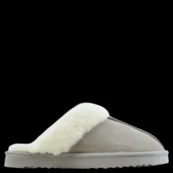 Mols Tamara W Warm Leather Slipper Chateau Gray Grå Discount