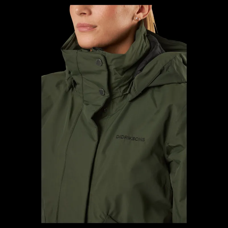Didriksons Tanja Wns Parka 6 Green Grön Discount