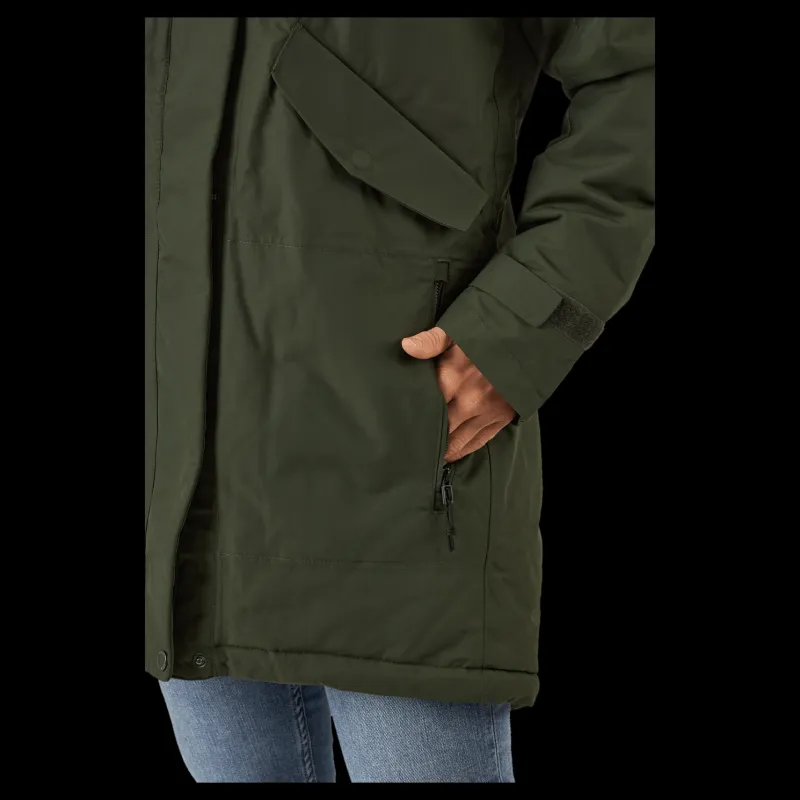 Didriksons Tanja Wns Parka 6 Green Grön Discount