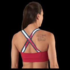 Outlet Tommy Hilfiger Sport Tape Bra Medium Impact Pink Rosa