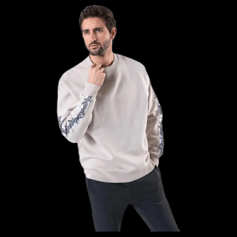 Sale Umbro Taped Drop Shoulder Sweat Beige