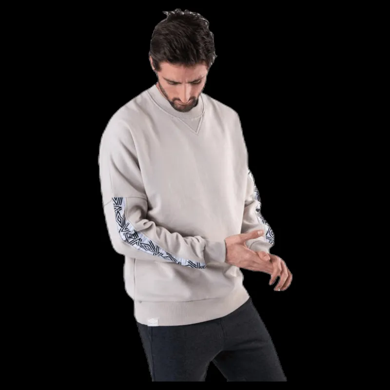 Sale Umbro Taped Drop Shoulder Sweat Beige