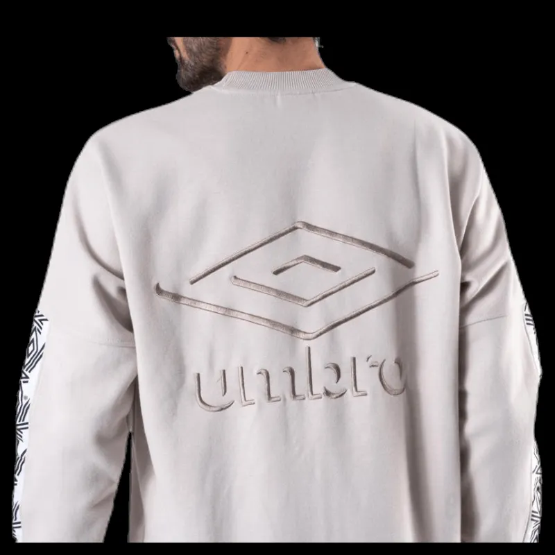 Sale Umbro Taped Drop Shoulder Sweat Beige