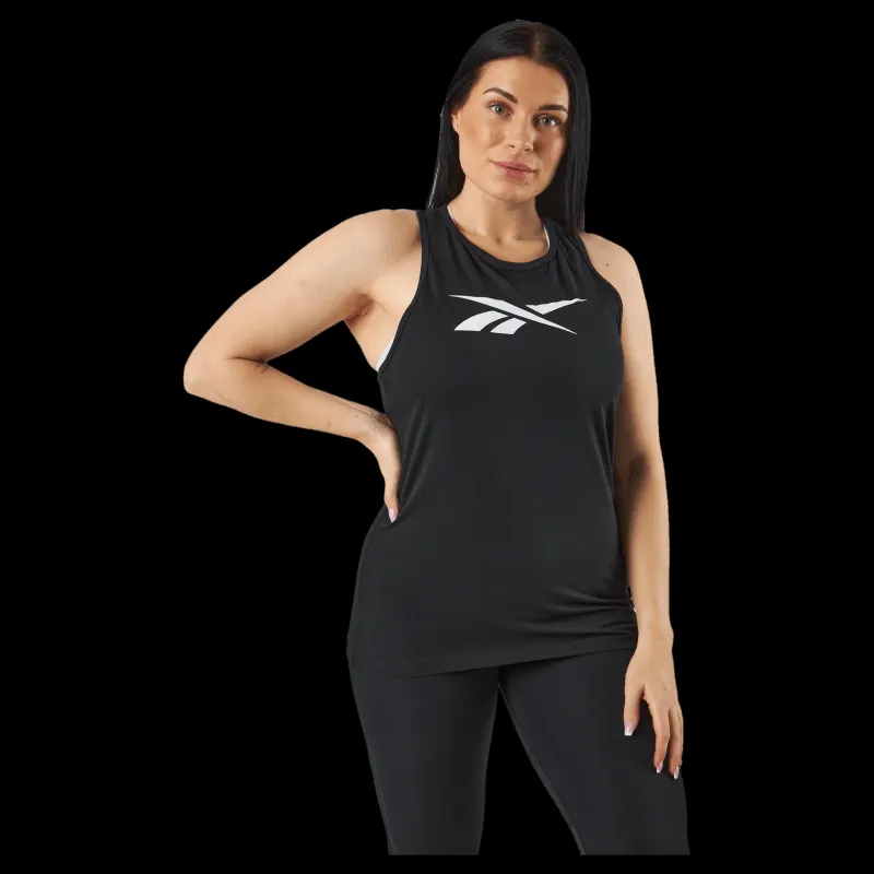 Sale Reebok TE Graphic Vector Tank Black Svart
