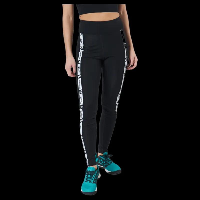 New Reebok Te Tape Pack Legging Black Svart
