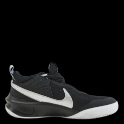 Discount Nike Team Hustle D 10 Big Kids' Basketball Shoes BLACK/METALLIC SILVER-VOLT-WHITE Svart