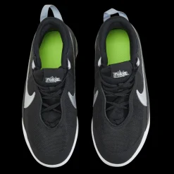 Discount Nike Team Hustle D 10 Big Kids' Basketball Shoes BLACK/METALLIC SILVER-VOLT-WHITE Svart