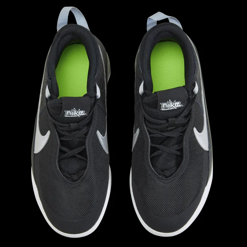 Discount Nike Team Hustle D 10 Big Kids' Basketball Shoes BLACK/METALLIC SILVER-VOLT-WHITE Svart