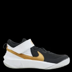 Nike Team Hustle D 10 Little Kids' Shoes BLACK/METALLIC GOLD-WHITE-PHOTON DUST Svart Hot
