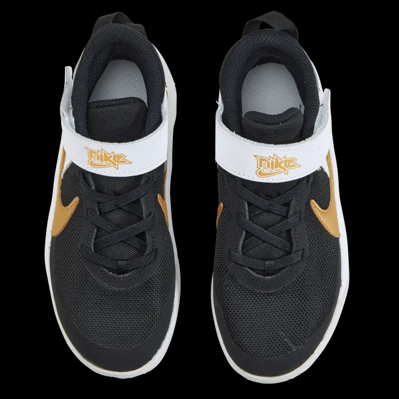 Nike Team Hustle D 10 Little Kids' Shoes BLACK/METALLIC GOLD-WHITE-PHOTON DUST Svart Hot