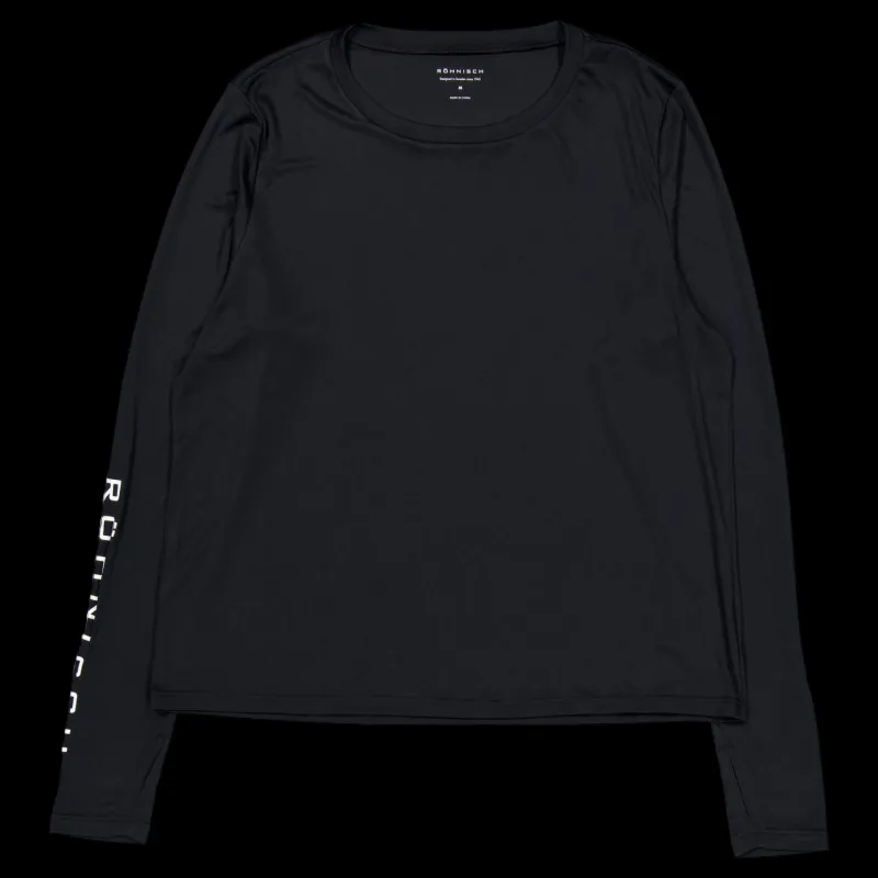 Outlet Röhnisch Team Logo Long Sleeve Black Svart