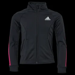 adidas Team Polyester 3-Stripes Tracksuit Black / Team Real Magenta Svart Clearance