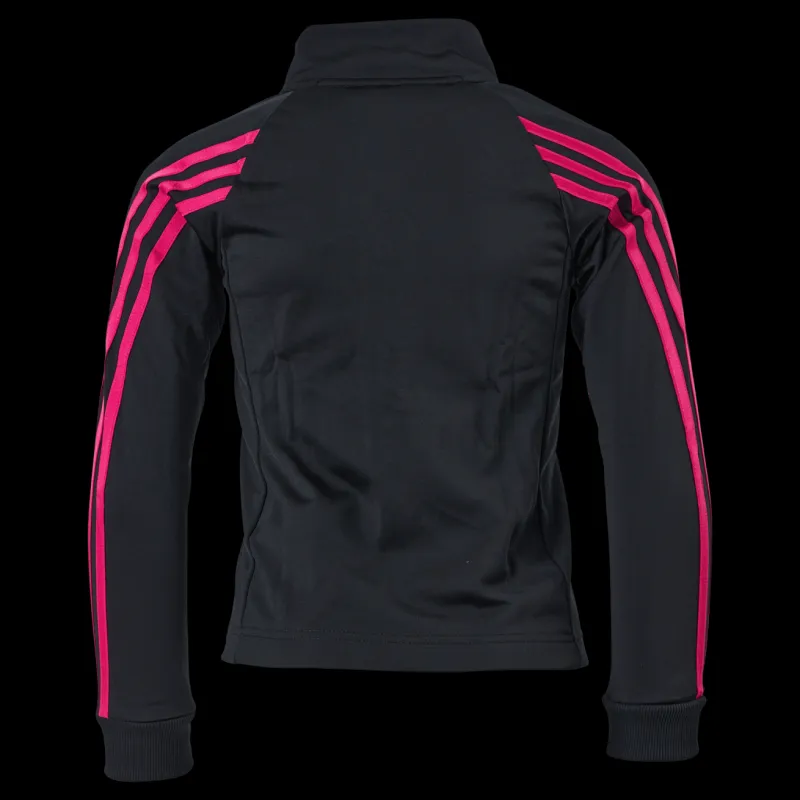 adidas Team Polyester 3-Stripes Tracksuit Black / Team Real Magenta Svart Clearance