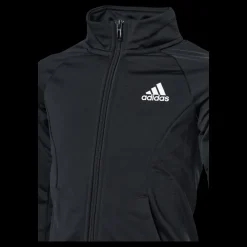 adidas Team Polyester 3-Stripes Tracksuit Black / Team Real Magenta Svart Clearance