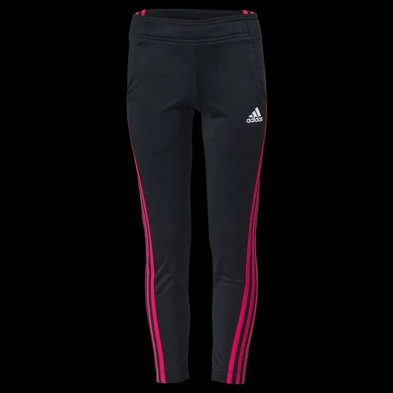 adidas Team Polyester 3-Stripes Tracksuit Black / Team Real Magenta Svart Clearance
