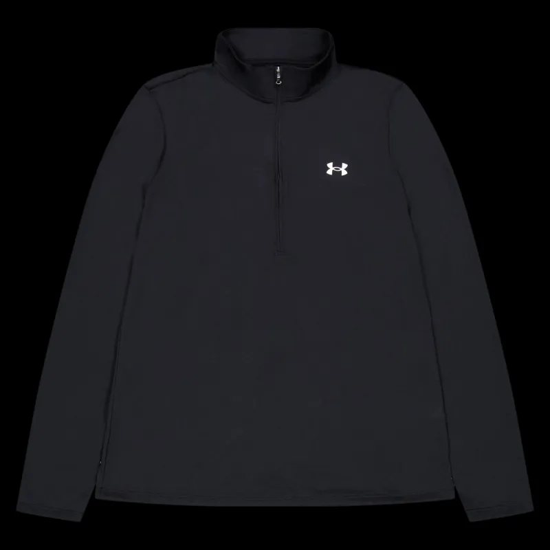 Clearance Under Armour Tech 1/2 Zip- Solid Black Svart