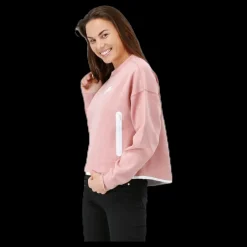 Online Nike Tech Fleece Crew Pink/White Rosa