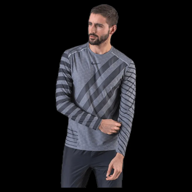 Nike Tech Knit Cool LS Black/Grey Grå Discount