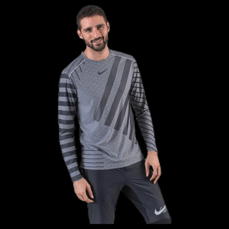 Nike Tech Knit Cool LS Black/Grey Grå Discount