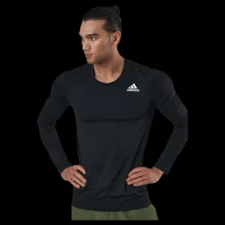 adidas Techfit Compression Long Sleeve Top Black Svart Best