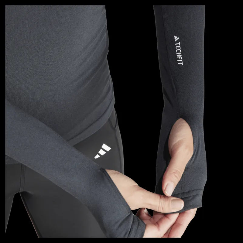 New adidas Techfit Long-Sleeve Top Training Long-Sleeve Top Black Svart