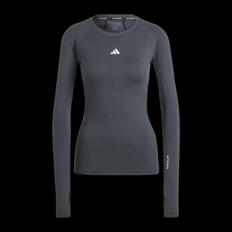 New adidas Techfit Long-Sleeve Top Training Long-Sleeve Top Black Svart