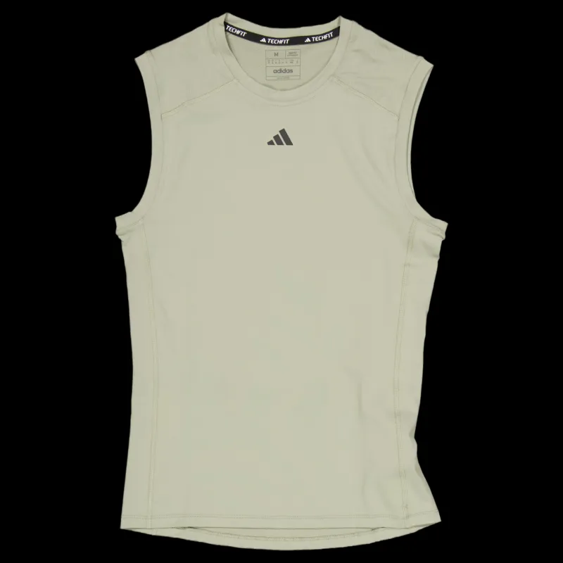New adidas Techfit Training Tank Top Green Grön