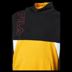 Discount Fila Teens Boys Lupo Blocked Hoody Black-saffron-bright White Flerfärgad
