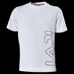 Fila Teens Boys Tee Bright White Vit Discount