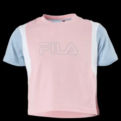 Clearance Fila Teens Girls Samara Blocked Cro Coral Blush-blue Fog-bright Wh Flerfärgad