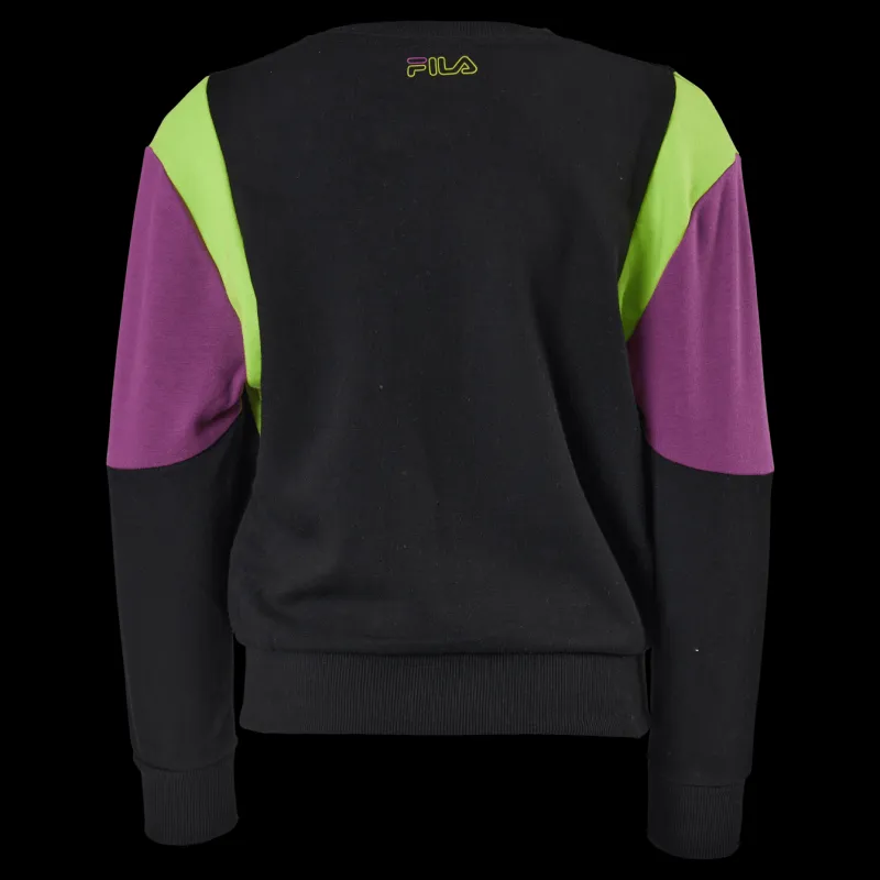 Best Fila Teens Girls Samia Cropped Bloc Black-hyacinth Violet-love Bir Flerfärgad