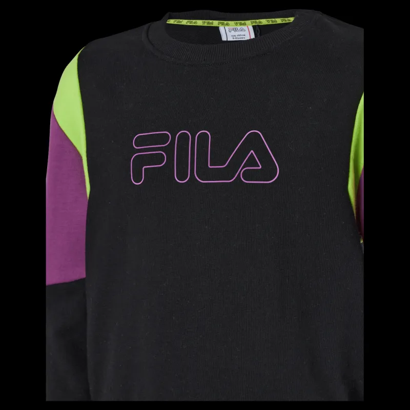 Best Fila Teens Girls Samia Cropped Bloc Black-hyacinth Violet-love Bir Flerfärgad