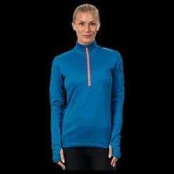 Online Craft Tempo Halfzip W Blue/Orange Blå och Orange