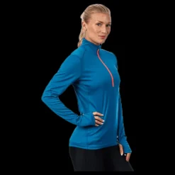 Online Craft Tempo Halfzip W Blue/Orange Blå och Orange