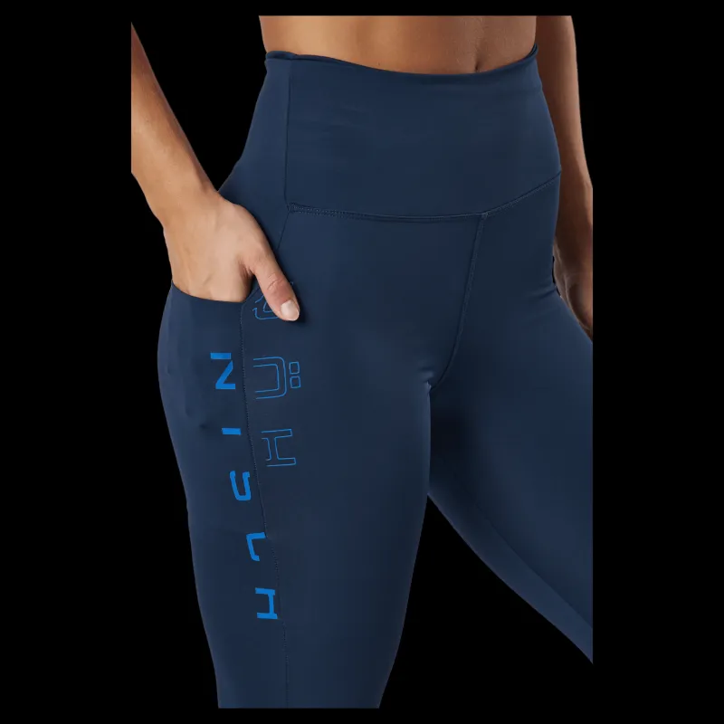 Röhnisch Tempo Logo Tights Black Iris Blå New