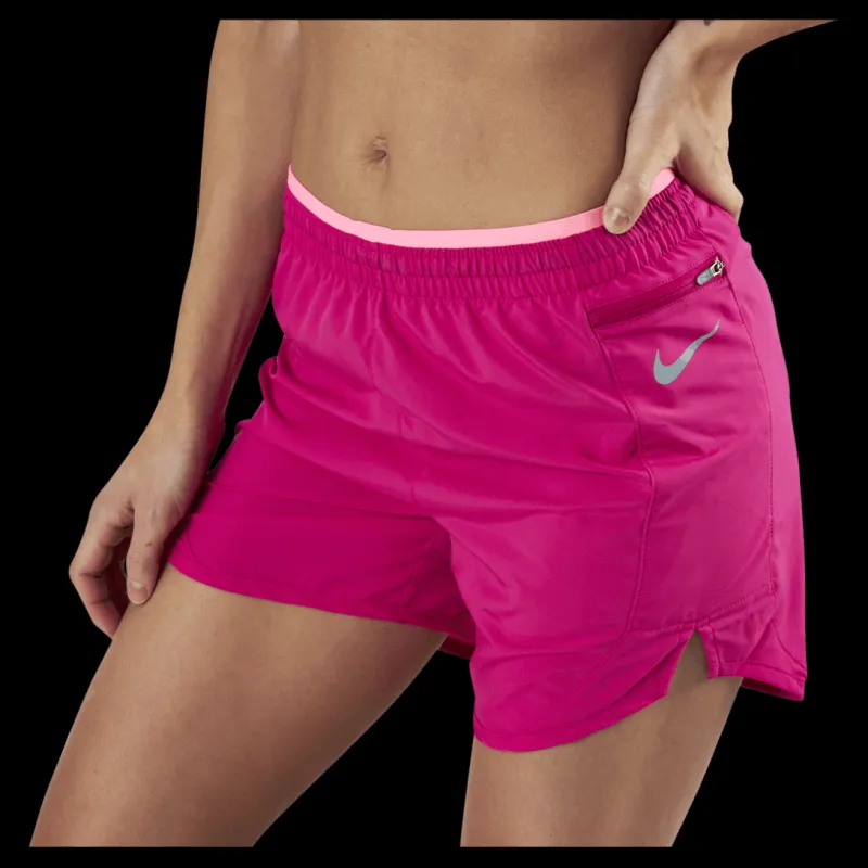 Clearance Nike Tempo Luxe 5" Running Short Silver/Red Rosa