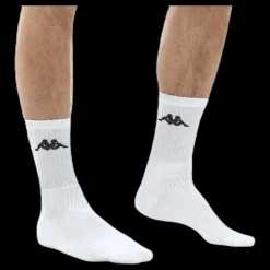 Clearance Kappa Tennis Trisper Socks 3pk White/Black Vit