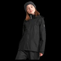 Sale Didriksons Tera Girls Rain Jacket Black Svart